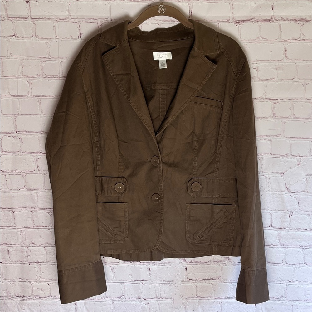 LOFT Ann Taylor Women's Brown Utility Jacket Size 12‎